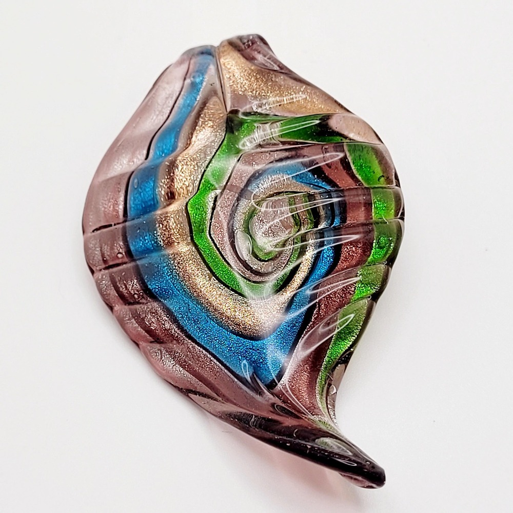 Multi-Color Glass Leaf Pendant Leaf Pendant‎